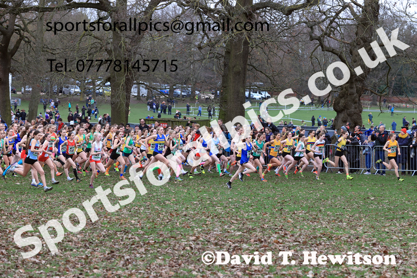 Girls Under-15s 2026 UK CAU Inter Counties Cross Country, Wollaton Park, Nottingham. Photo: David T. Hewitson/Sports for All Pics